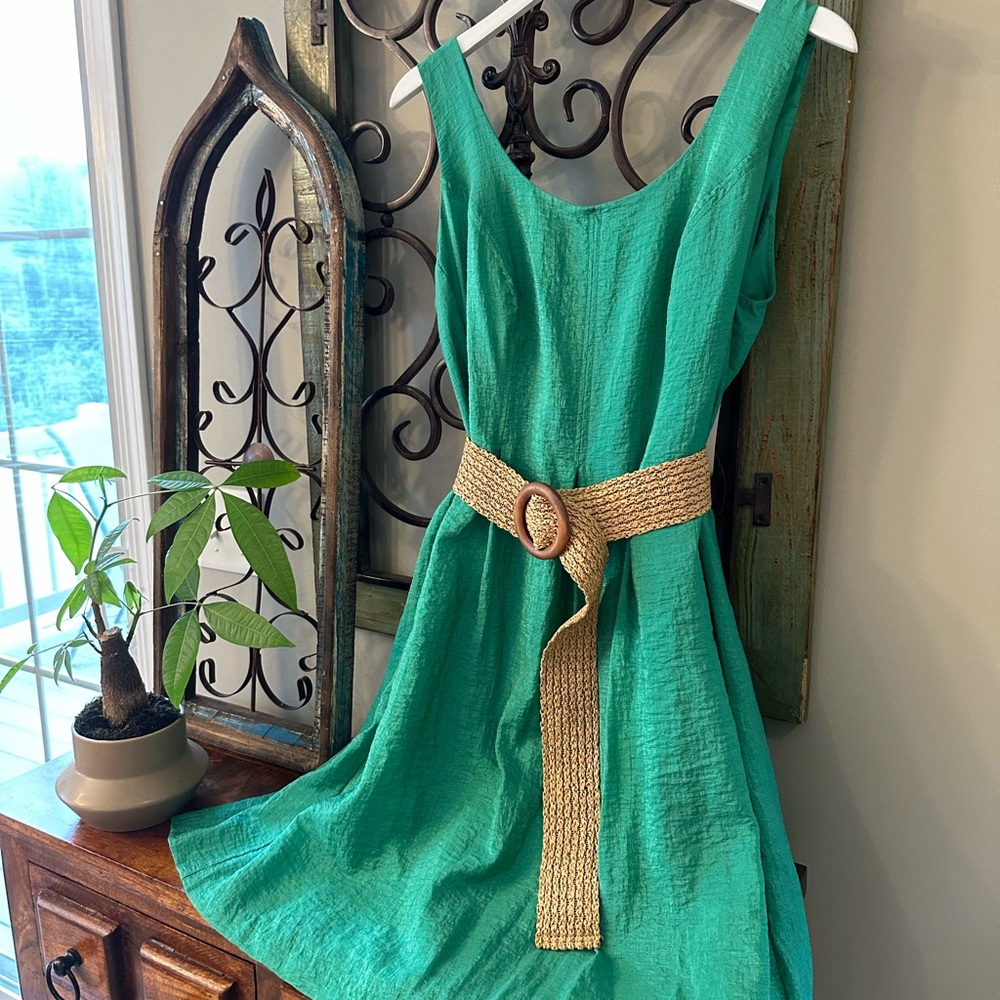 ☀️ New! NINE WEST Sleeveless Dress with Belt